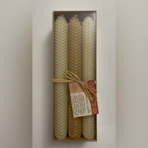 Natural Beeswax Honeycomb Candles Set of 3 from The Nature Company Made in USA